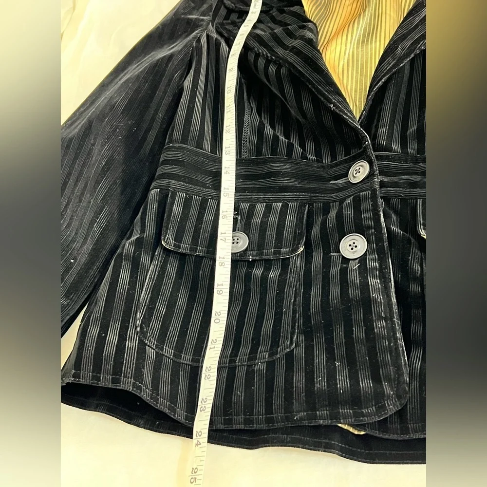 Buffalo by David Bitton Wilhelmina Velvet Stretch Black Blazer Jacket Medium